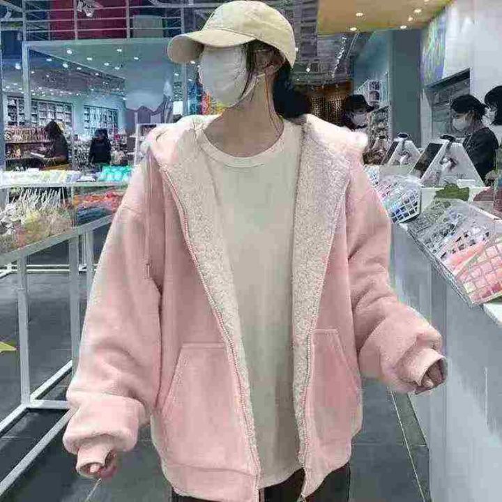 羊羔绒连帽卫衣/外套