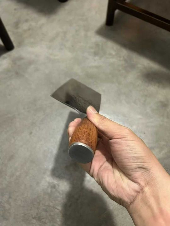 高端花梨木双钢头手柄