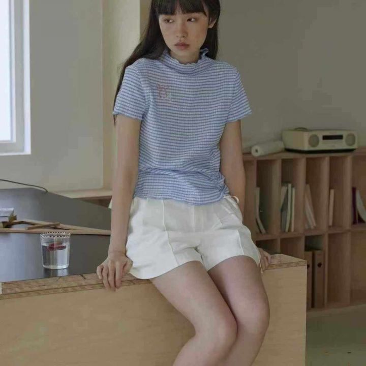 减龄韩系春夏条纹格子