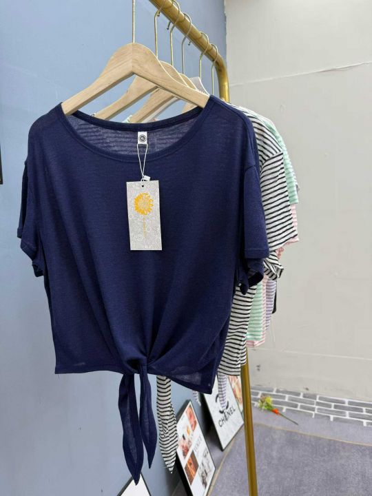 清5.9细条纹短袖女