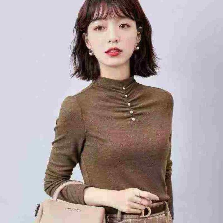 半高领打底衫女秋冬季