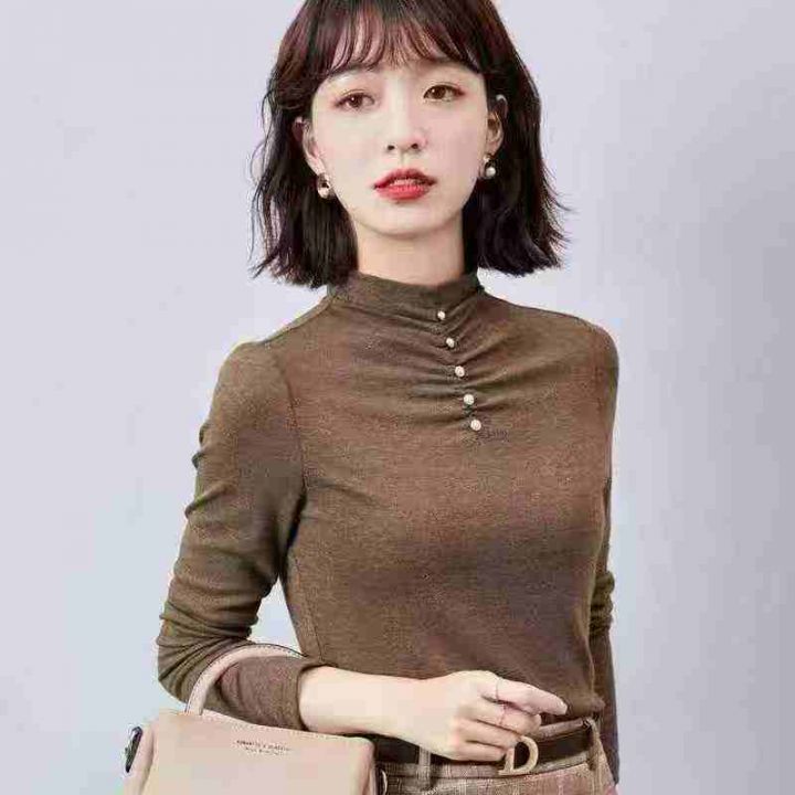 半高领打底衫女秋冬季