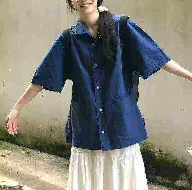 复古短袖休闲衬90件