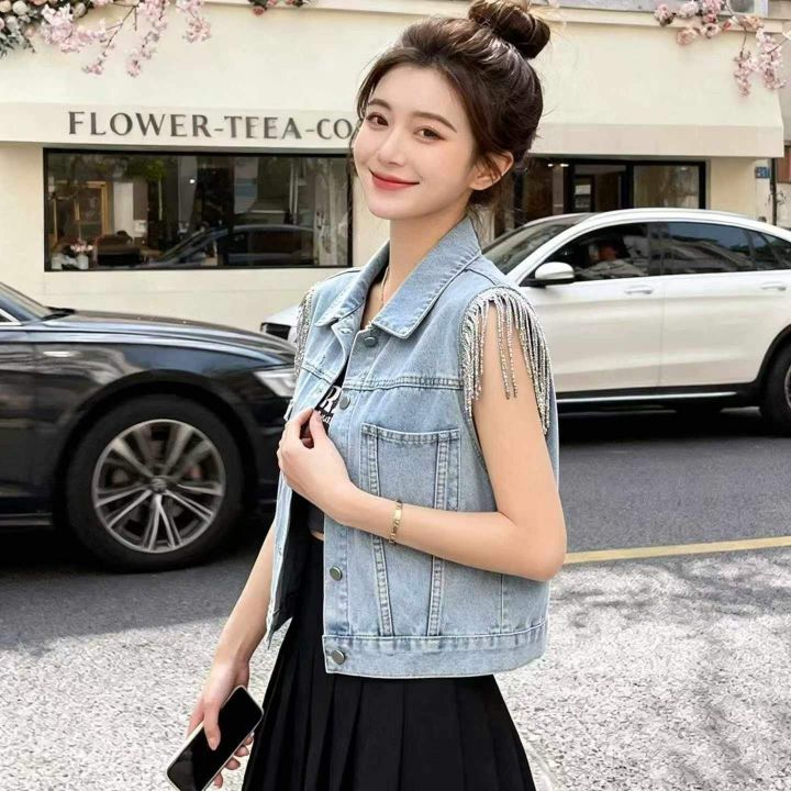 辣妹牛仔马甲女202