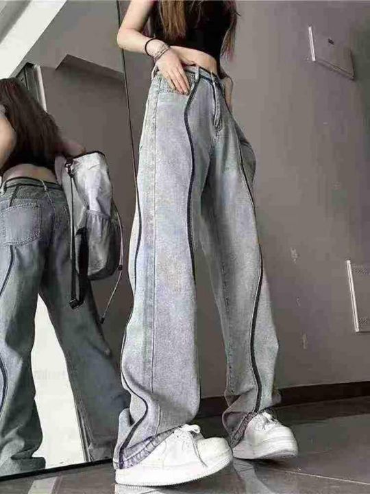 复古男女同款做旧直筒