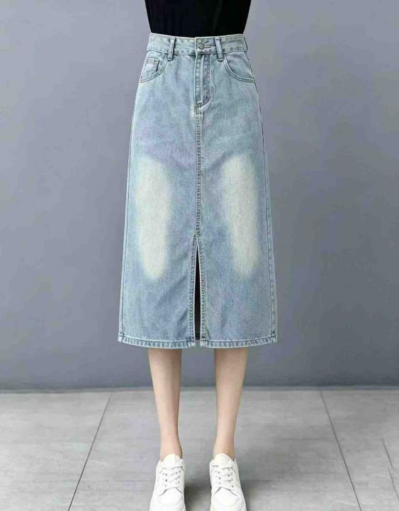 国风牛仔半身裙女夏季