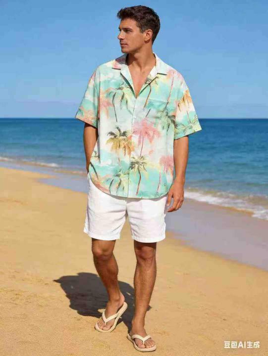 欧洲站夏季新款男士衬