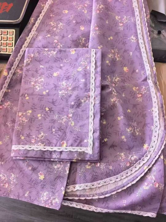 全棉花边老粗布三件套