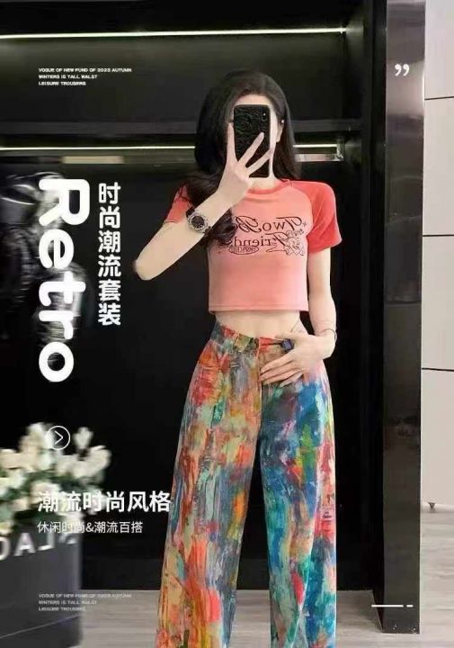 ✅80件辣妹复古撞色