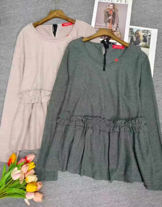 100件宽松圆领荷叶