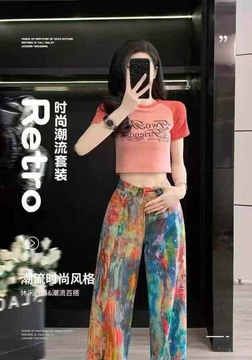 ✅80件辣妹复古撞色
