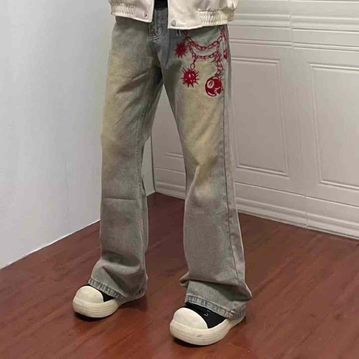 春秋新款美式复古流星