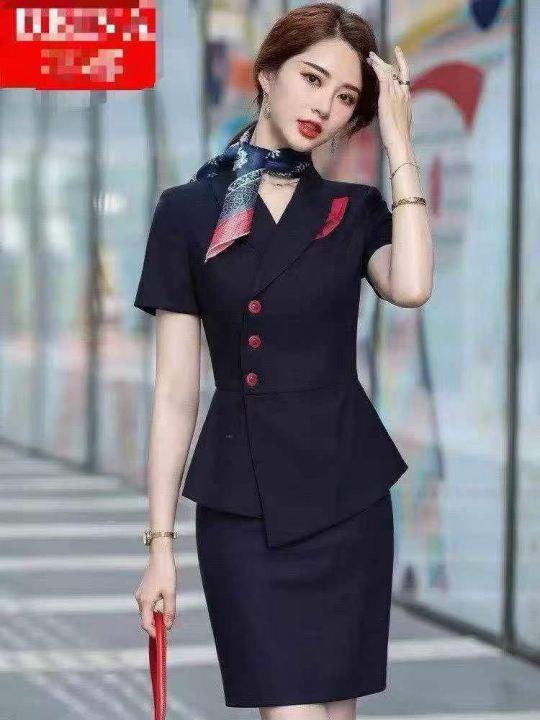 高品质女士短袖西装套