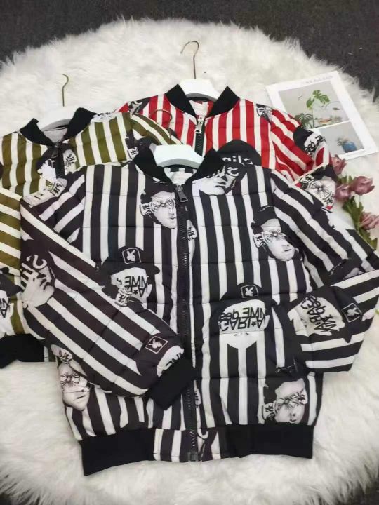 外贸涂鸦短款棉服，数
