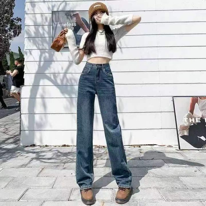阔腿牛仔裤女春秋20