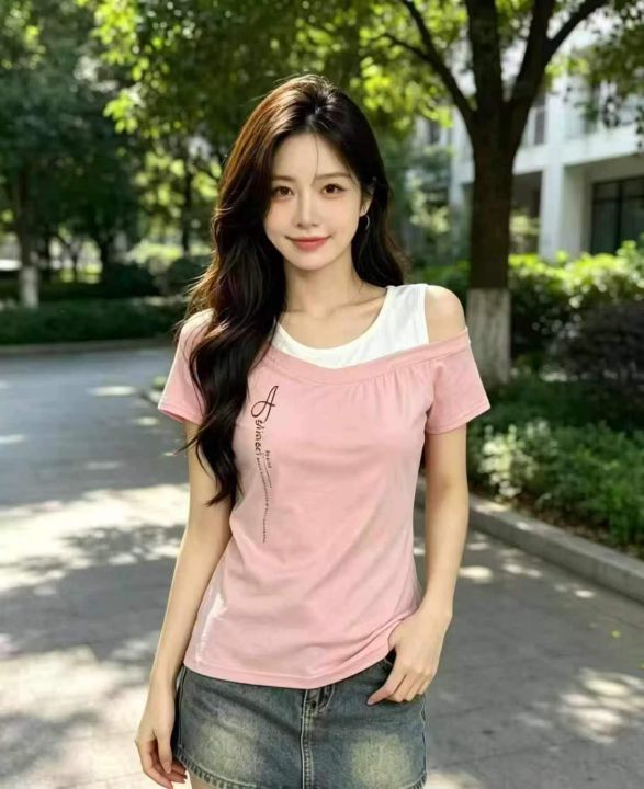 冰瓷棉休闲女装T恤1