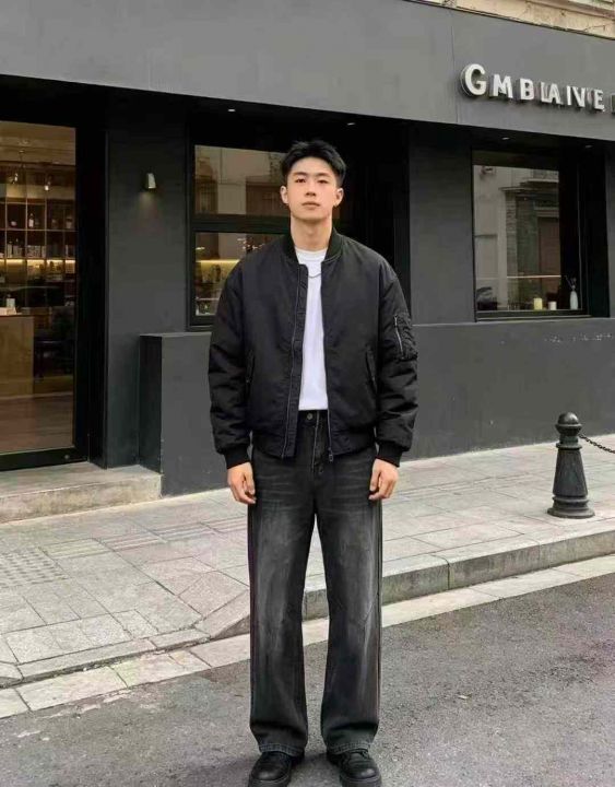 【闪电纹牛仔裤】半松
