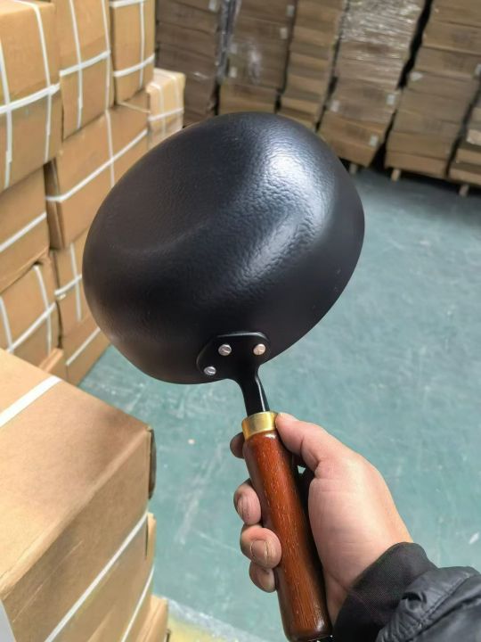 24锤纹铁锅，处理最