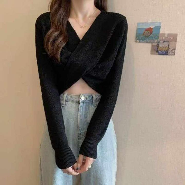 春秋新款纯欲风辣妹V