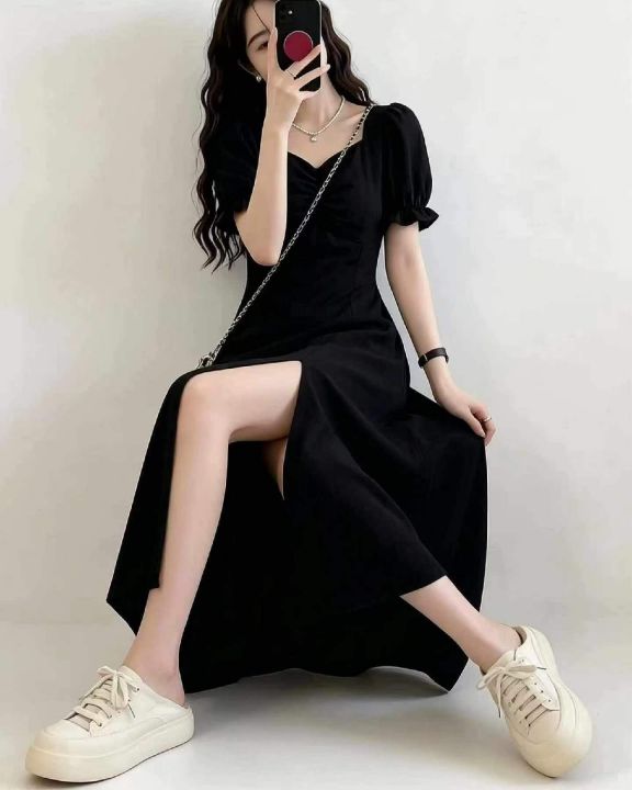夏季新款复古赫本风开