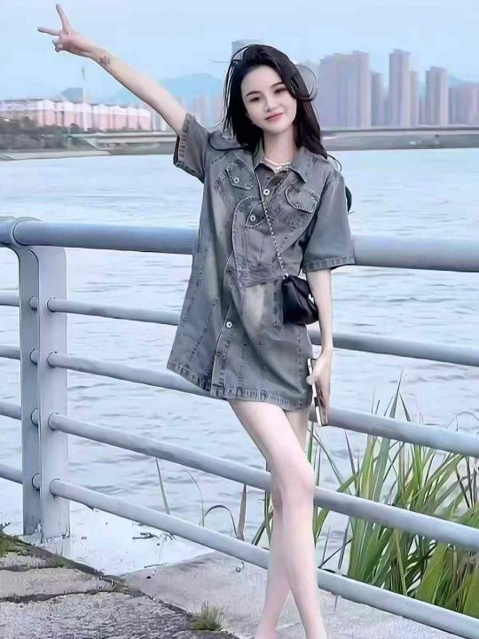 欧货夏季新款时尚牛仔