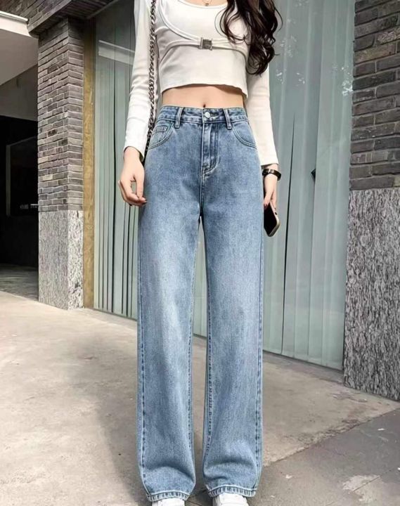 复古哈伦老爹牛仔裤女