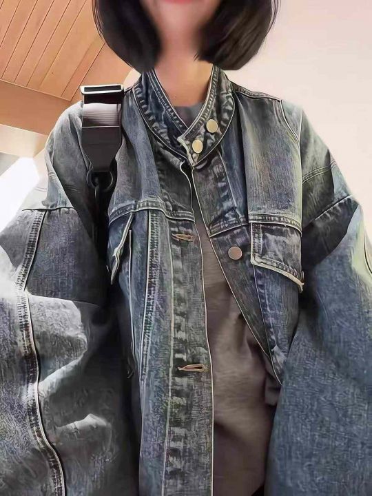 欧货重磅新款长袖牛仔