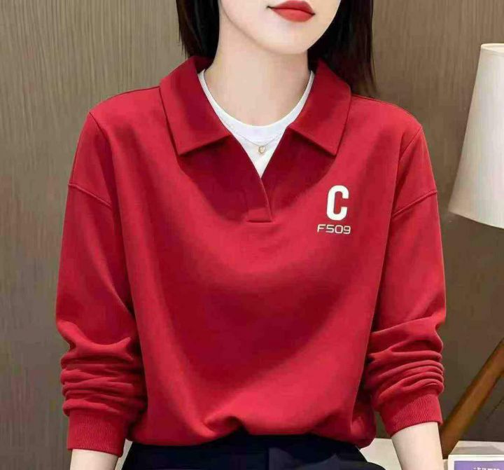 女装翻领卫衣，数量：