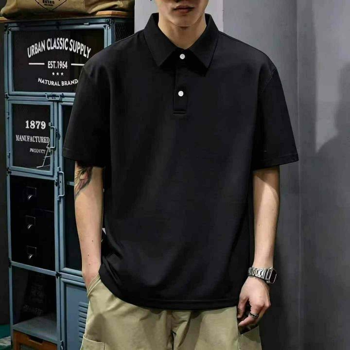 翻领polo衫短袖男