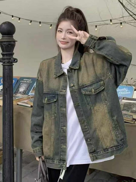 美式高街做旧牛仔外套