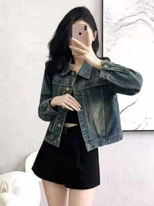 复古牛仔外套女新款韩