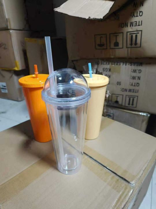 加厚双层吸管杯211