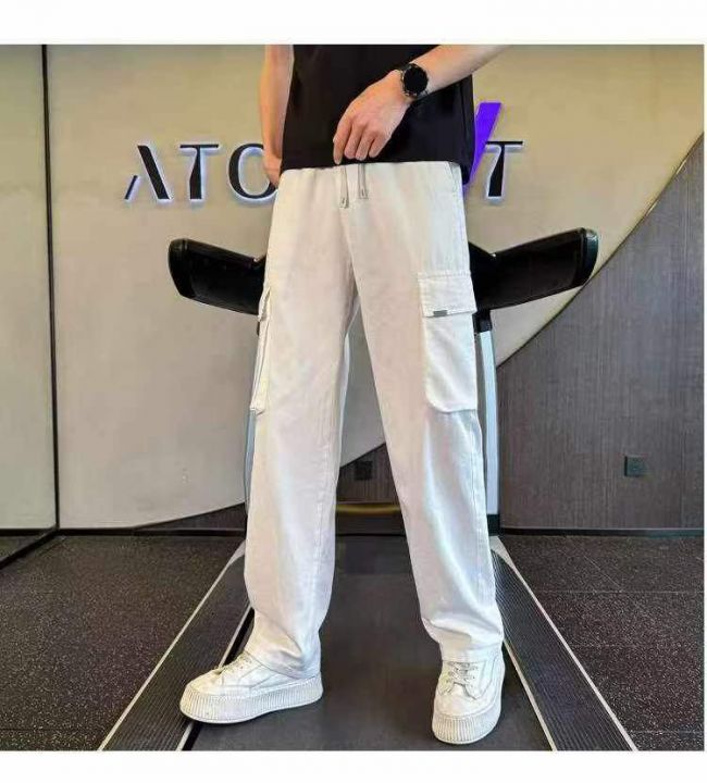 春秋新款男士半松紧腰