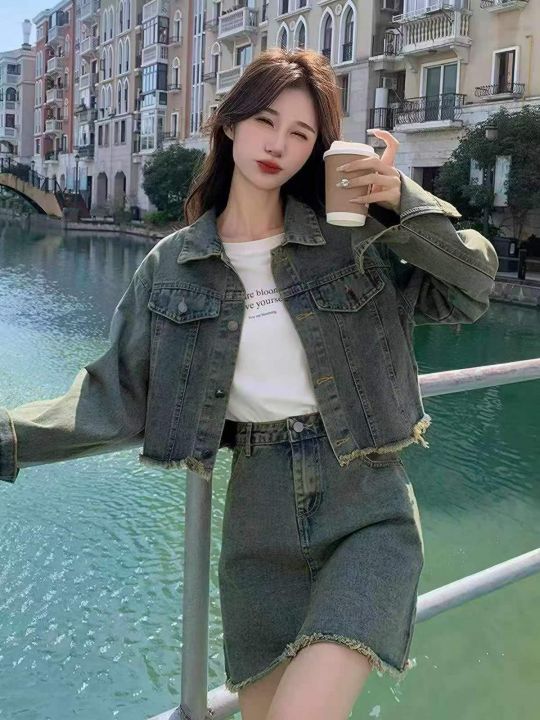 复古美式时尚毛边牛仔