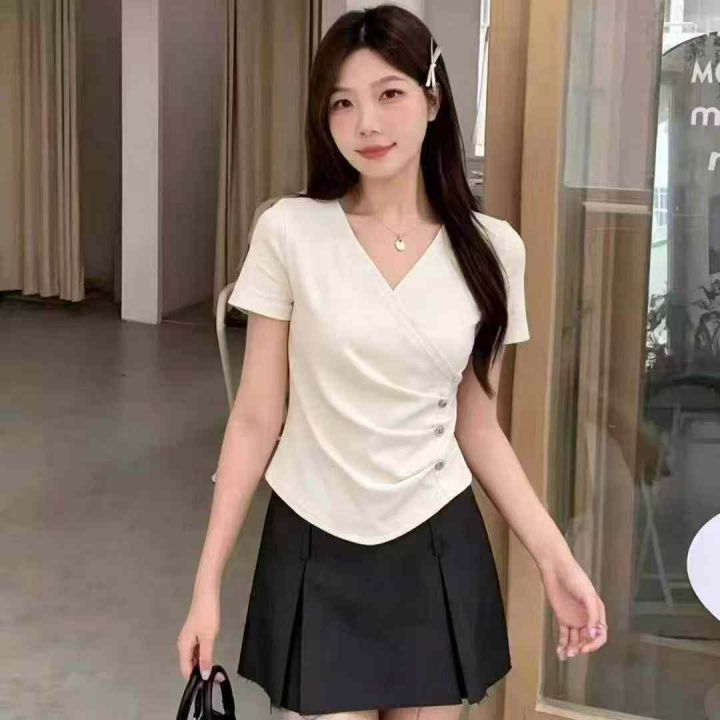450件条纹棉辣妹T