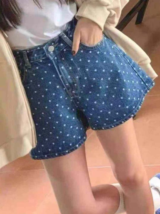 ☕️高腰波点印花A字