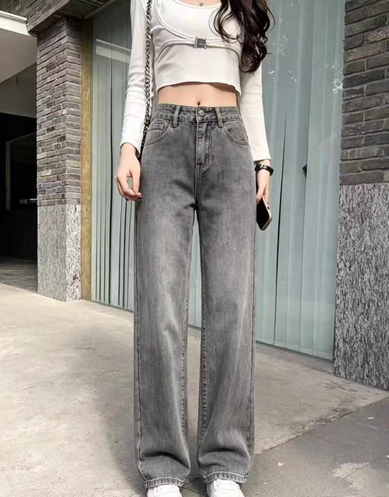 复古哈伦老爹牛仔裤女