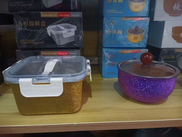 纯钛保鲜盒圆形带盖密