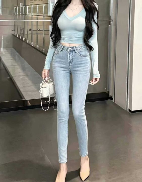 ☕️高腰铅笔牛仔裤女