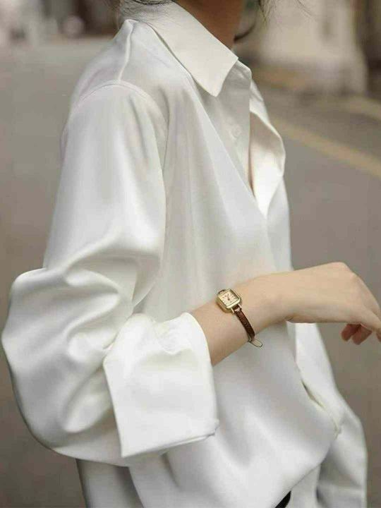♍垂感锦纶后开叉翻领