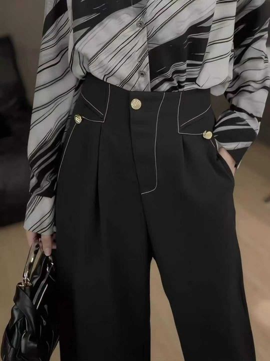 高品质女士黑色西裤，