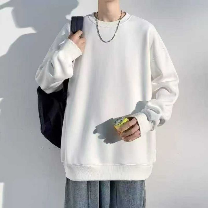 复古高级感卫衣男士圆