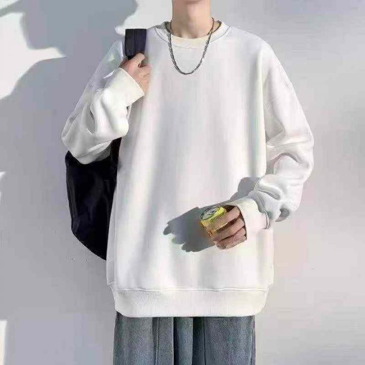 复古高级感卫衣男士圆