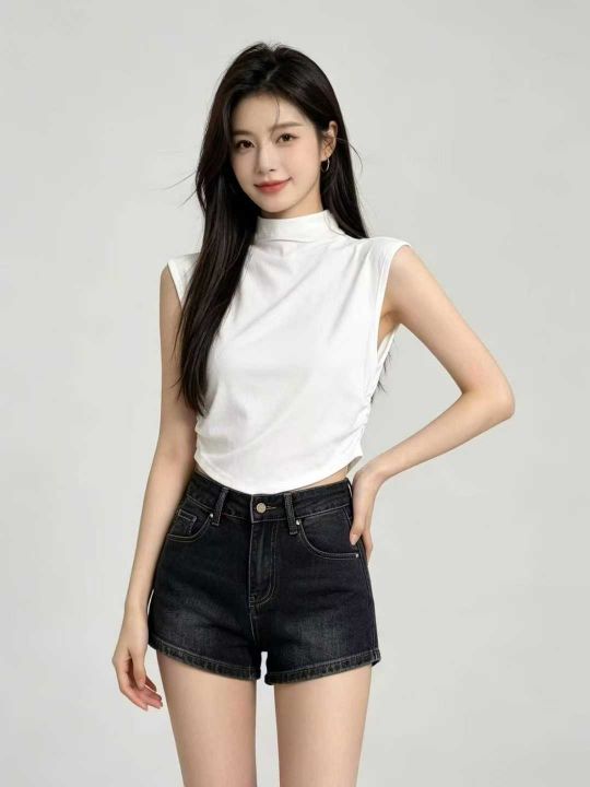 纯欲半高领t恤女内搭