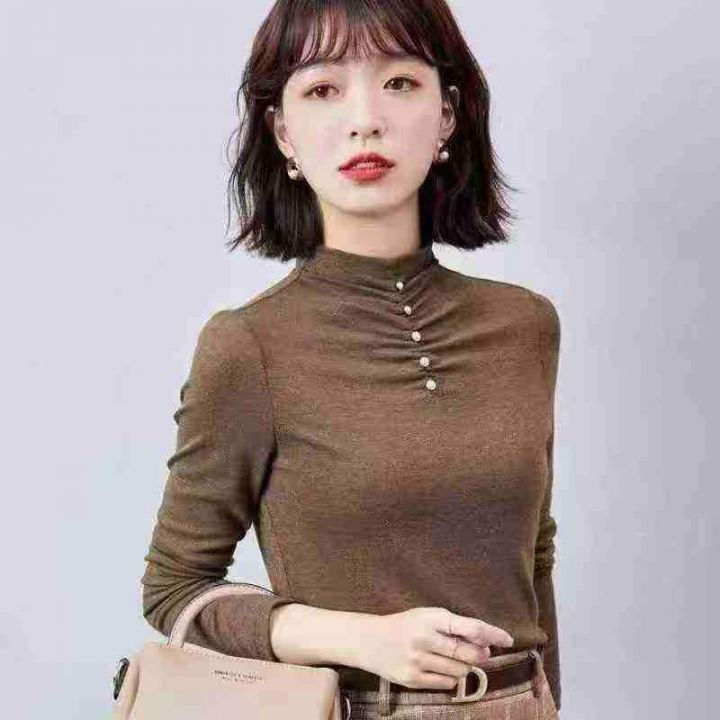 半高领打底衫女秋冬季