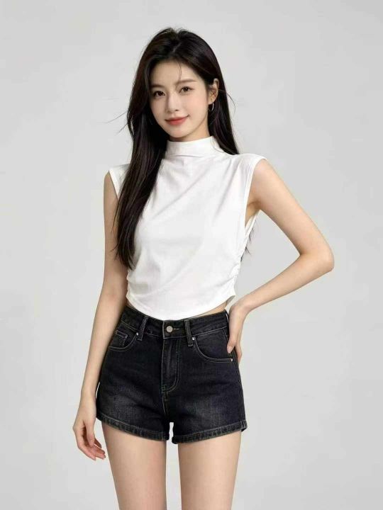 纯欲半高领t恤女内搭