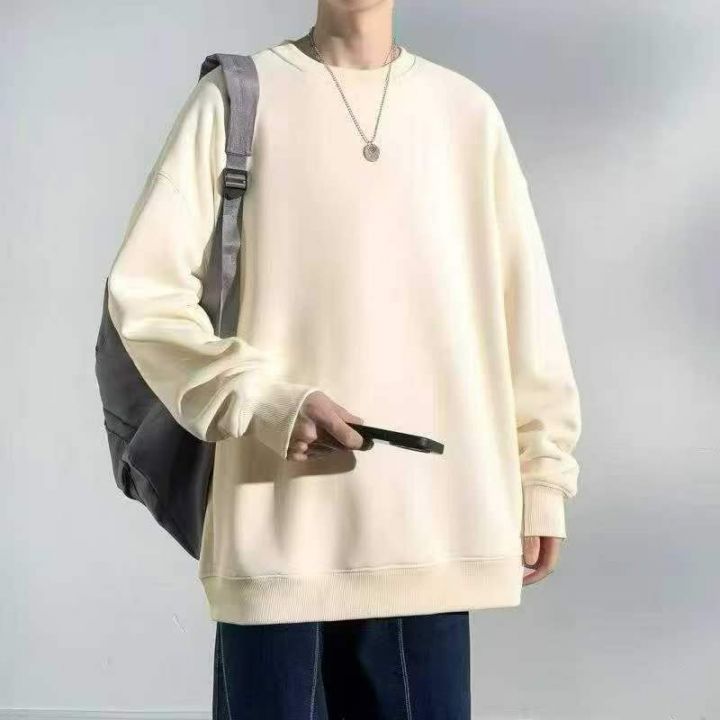 复古高级感卫衣男士圆