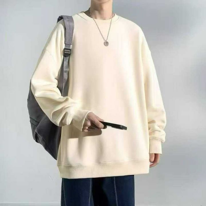复古高级感卫衣男士圆