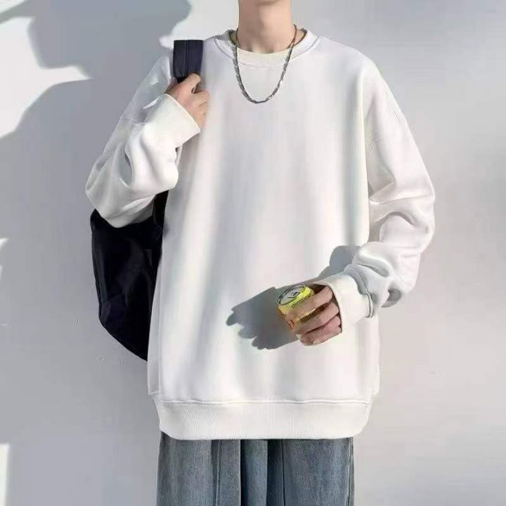 复古高级感卫衣男士圆
