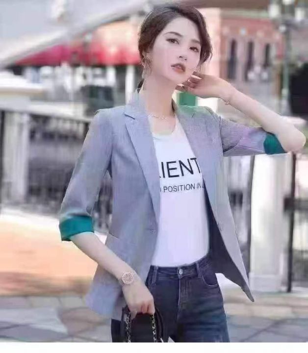 韩版气质中袖西装外套